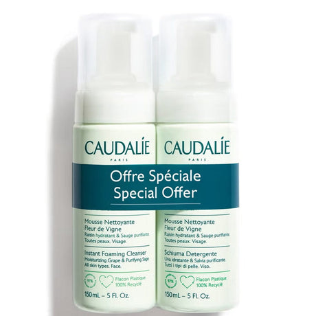 Caudalie foaming cleanser Caudalie Vinoclean Instant Foaming Cleanser Duo