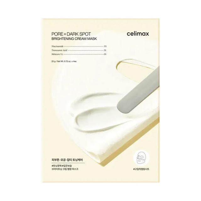 Celimax CELIMAX Pore+Dark Spot Brightening Cream Mask 4 Sheets