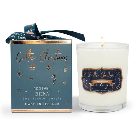 Celtic Candles Candle Nollaig Shona Celtic Candles Christmas Ribbon Candle Collection
