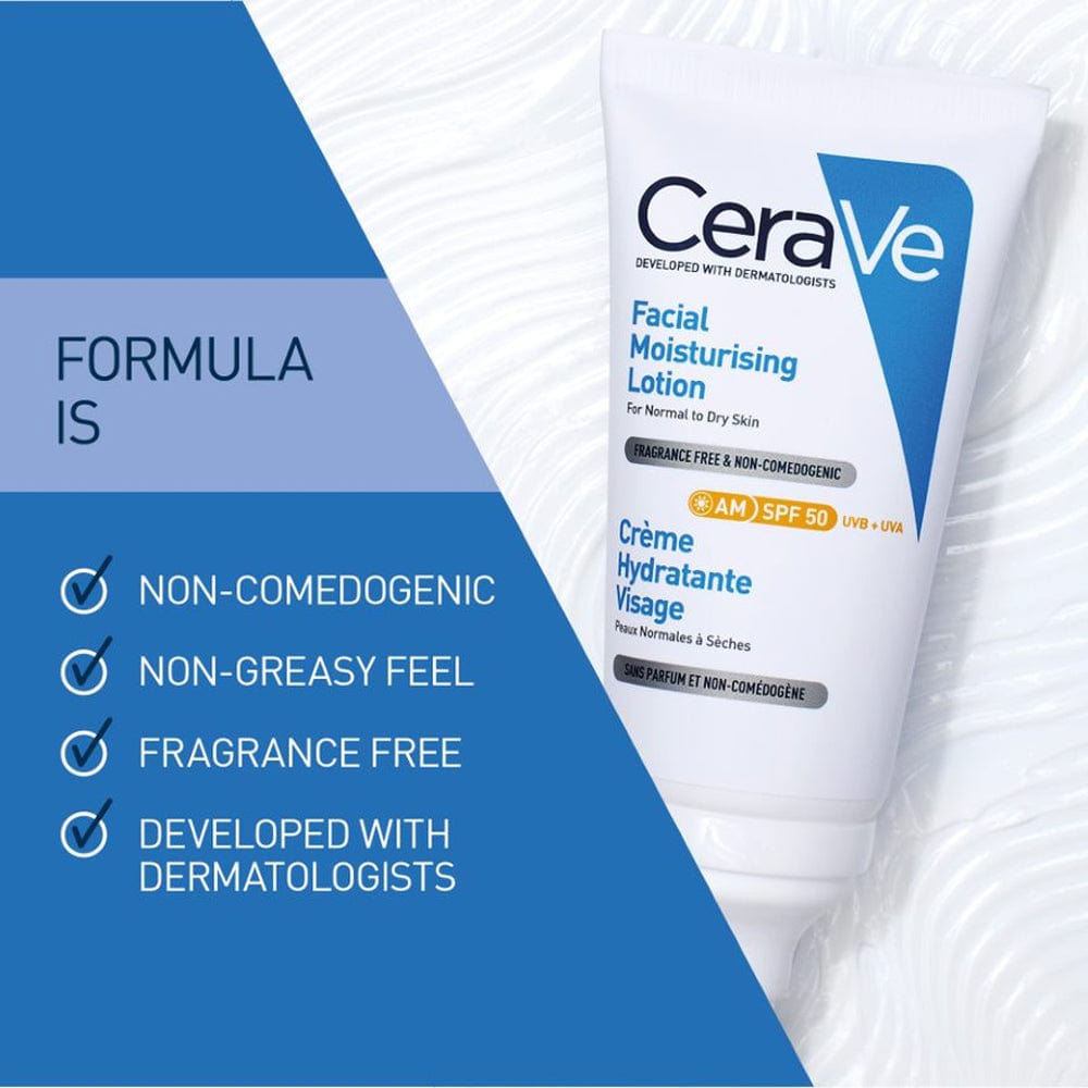 Cerave Moisturiser With Spf CeraVe AM Facial Moisturising Lotion SPF50 52ml