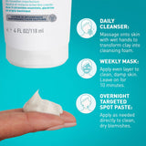 Cerave Face Mask CeraVe Blemish Clay to Foam Cleanser