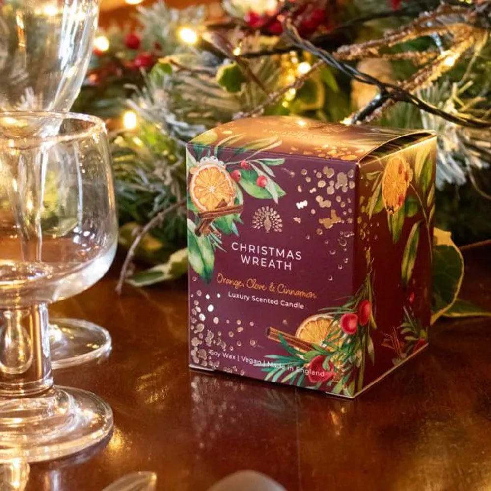 The English Soap Company Candle Christmas Tidings Christmas Wreath Scented Candle