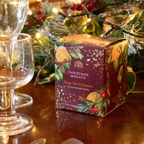 The English Soap Company Candle Christmas Tidings Christmas Wreath Scented Candle