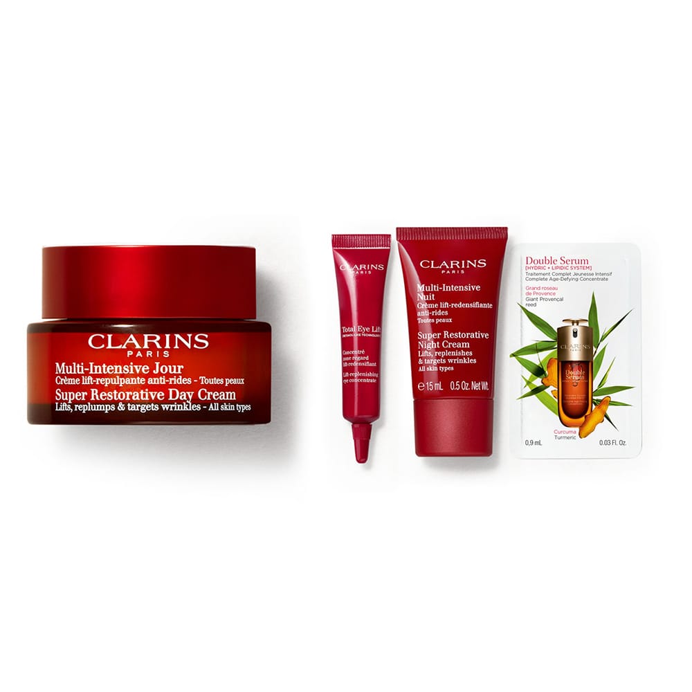 Clarins skincare set Clarins Super Restorative Gift Set