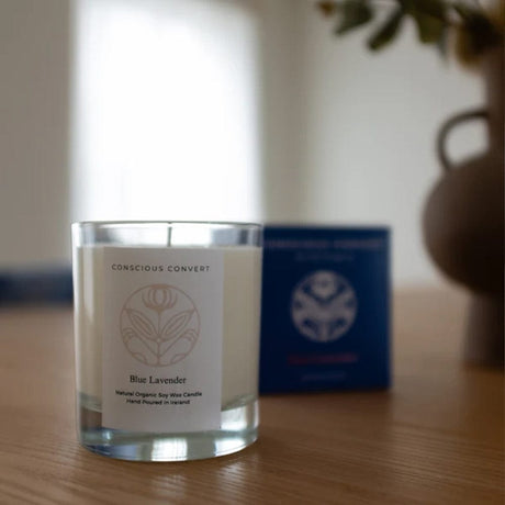 Conscious Convert Candle Blue Lavender Conscious Convert Organic Soy Candle