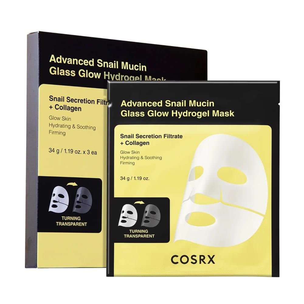 COSRX Face Mask COSRX Advanced Snail Mucin Glass Glow Hydrogel Mask - 3 Sheets