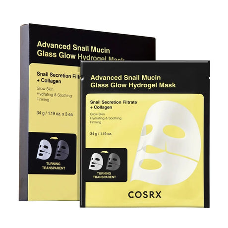 COSRX Face Mask COSRX Advanced Snail Mucin Glass Glow Hydrogel Mask - 3 Sheets