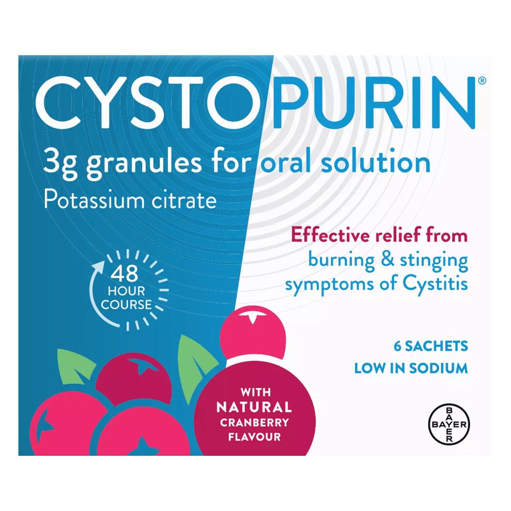 Meaghers Pharmacy Cystitis Treatment Cystopurin Cranberry Sachets 6 Pack