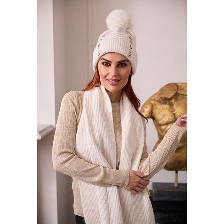 Brandwell Gift Set Diamante Knit Hat & Scarf Gift Set