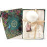 Brandwell Gift Set Off-White Diamante Knit Hat & Scarf Gift Set