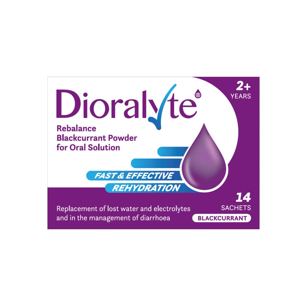 Dioralyte Rehydration Salts Blackcurrant 14 Sachets Dioralyte Rebalance Sachets