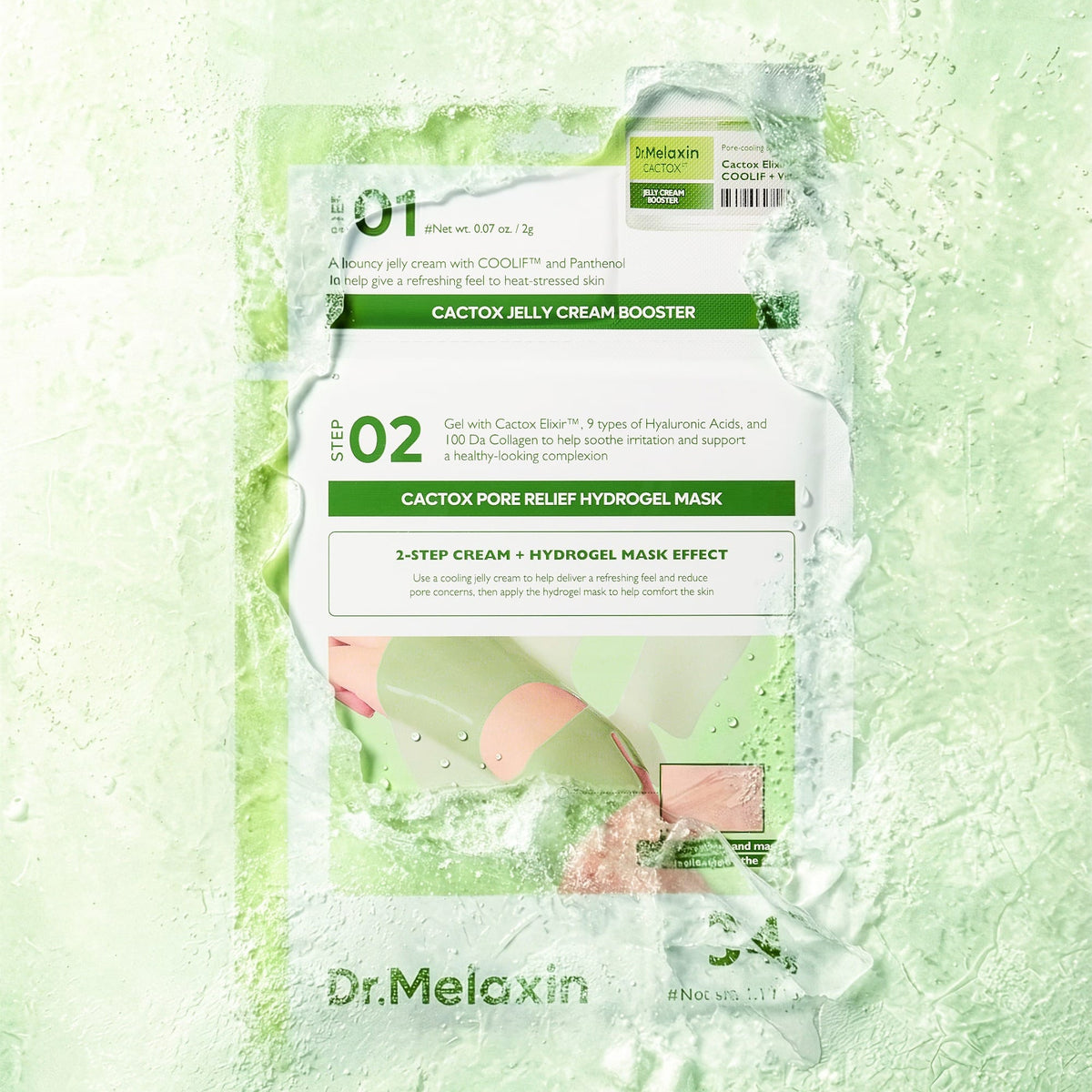 Dr.Melaxin Face Mask Dr.Melaxin Cactox Pore Relief Jelly Cream Hydrogel Masks 4 Pack
