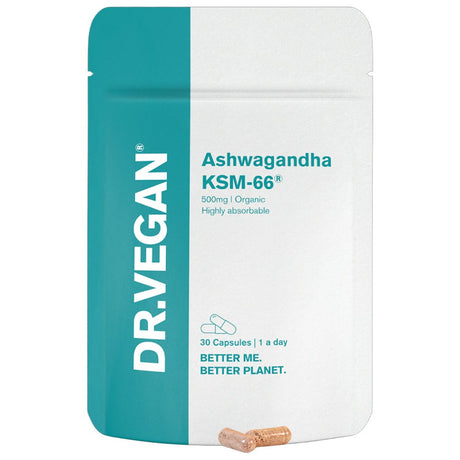 DR.VEGAN Vitamins & Supplements DR.VEGAN Ashwagandha KSM-66 500mg 30 Capsules