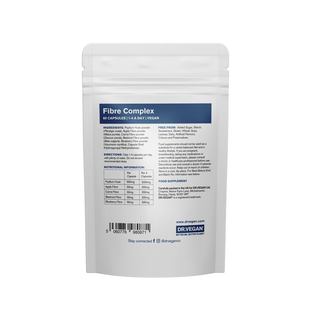 DR.VEGAN Vitamins & Supplements DR.VEGAN Fibre Complex 60 Capsules