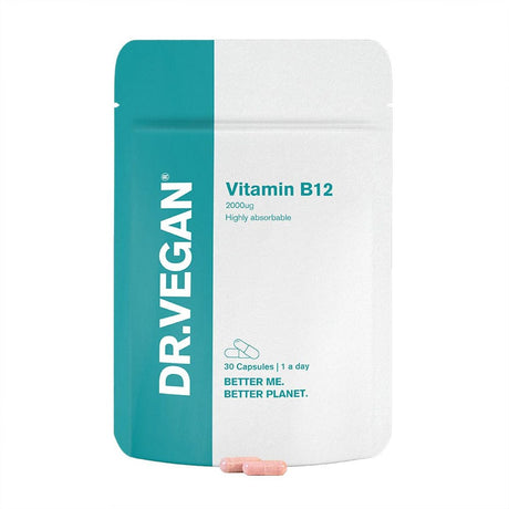 DR.VEGAN Vitamins & Supplements DR.VEGAN Vitamin B12 2000ug 30 Capsules