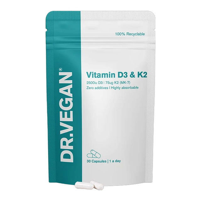 DR.VEGAN Vitamins & Supplements Dr.Vegan Vitamin D3 & K2 30 Capsules