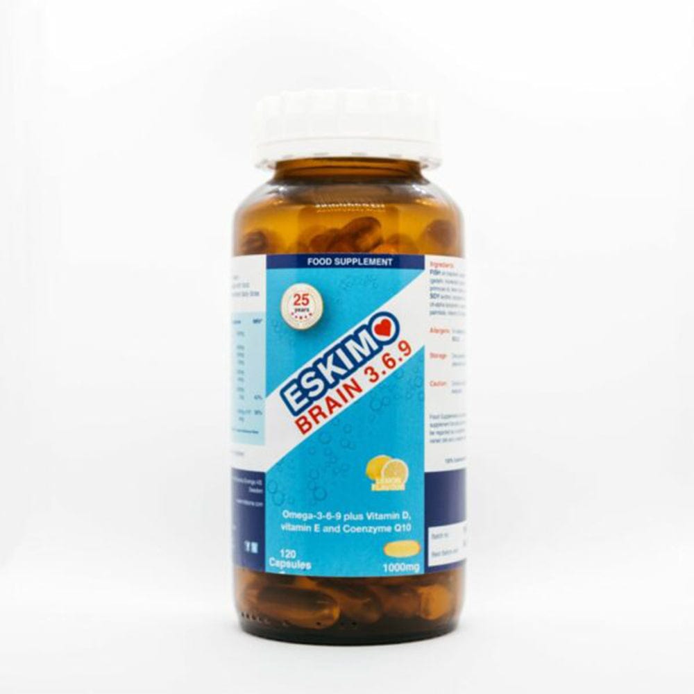 Eskimo-3 Vitamins & Supplements Eskimo Brain 3.6.9 Omega Fish Oils 120s