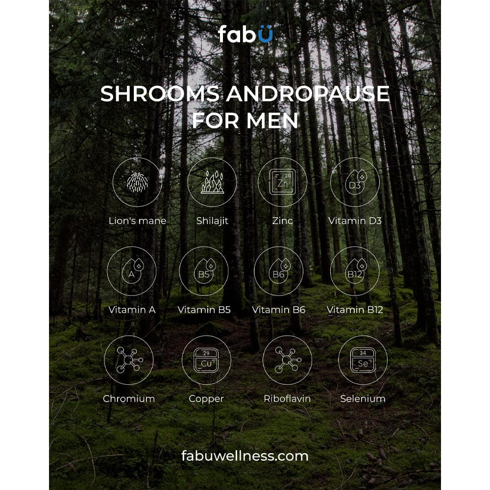 fabÜ Vitamins & Supplements fabÜ SHROOMS ANDROPAUSE FOR MEN 60 Capsules