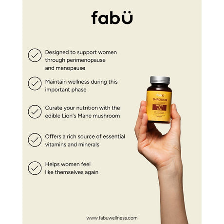 fabÜ Vitamins & Supplements fabÜ SHROOMS Meno & Peri 60 Capsules