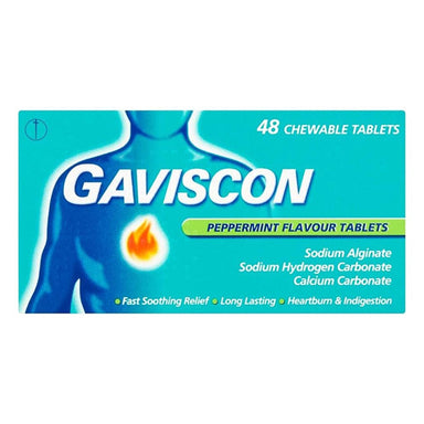 Meaghers Pharmacy Heartburn Relief Gaviscon Chewable Tablets 48's