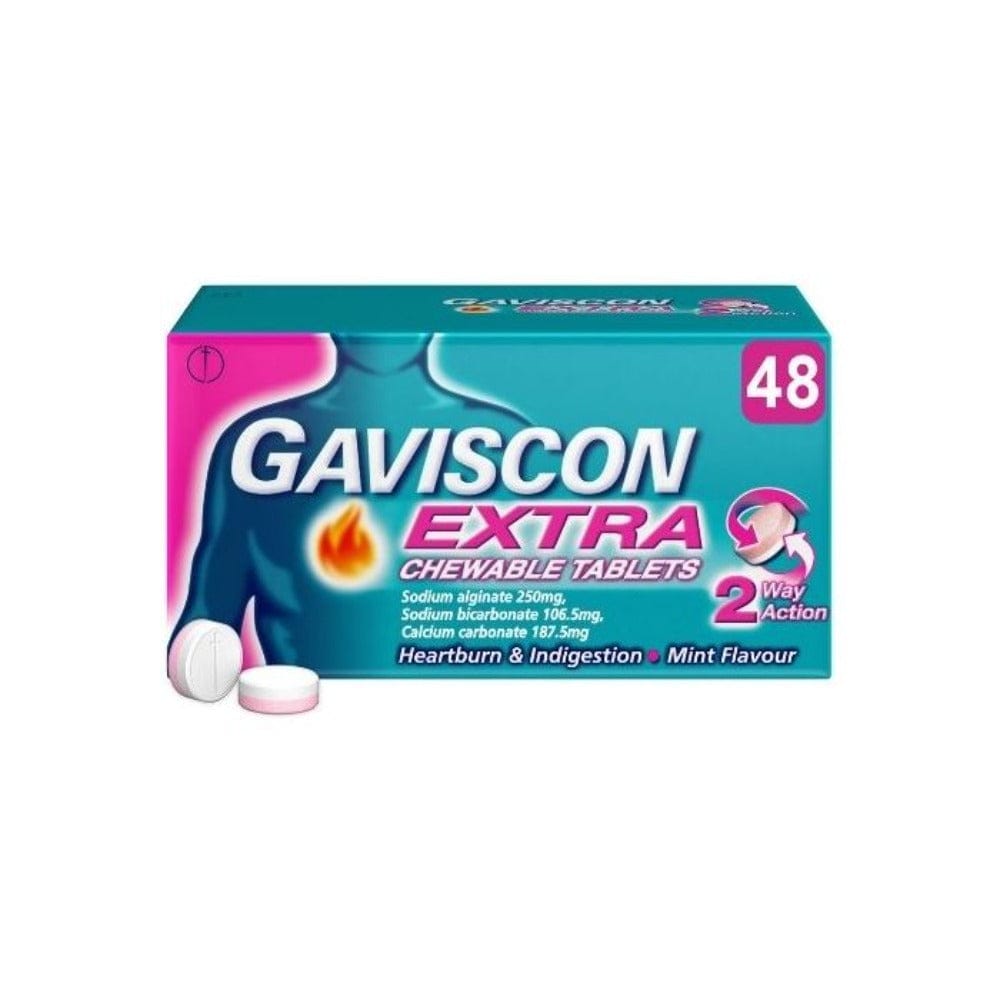 Meaghers Pharmacy Heartburn Relief Gaviscon Extra Chewable Tablets 48's