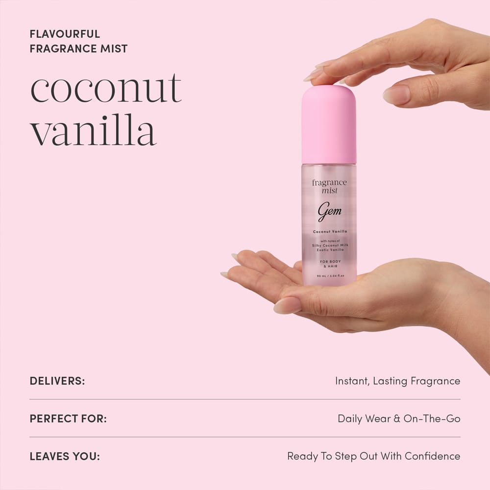 Gem Body Mist Gem Fragrance Mist Coconut Vanilla 90ml