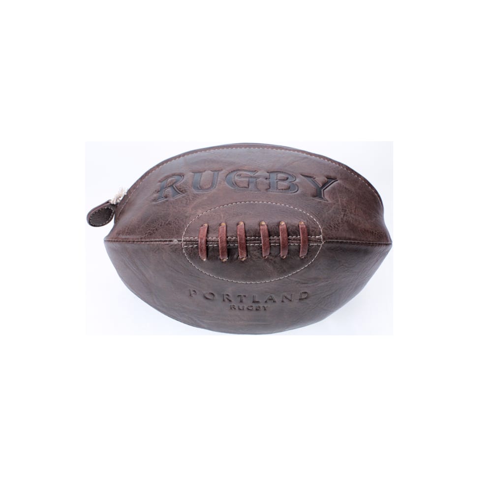 brandwell Washbag Brown Heritage Vintage Leather Look Rugby Washbag