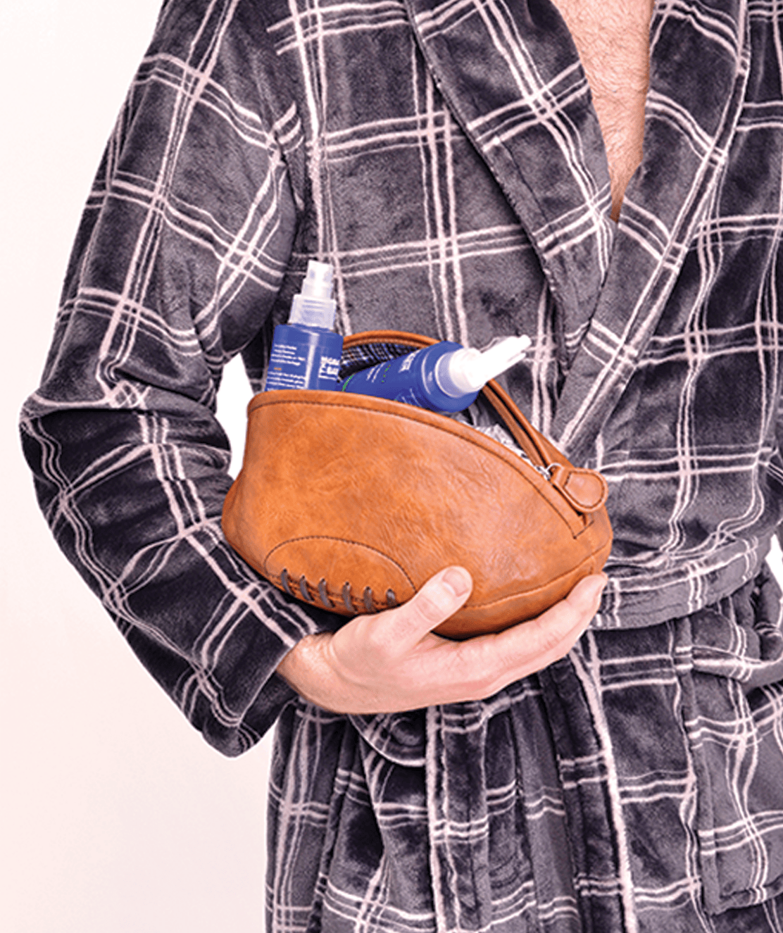 brandwell Washbag Heritage Vintage Leather Look Rugby Washbag