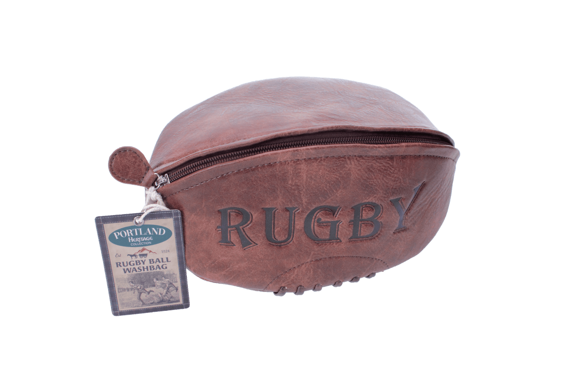 brandwell Washbag Heritage Vintage Leather Look Rugby Washbag