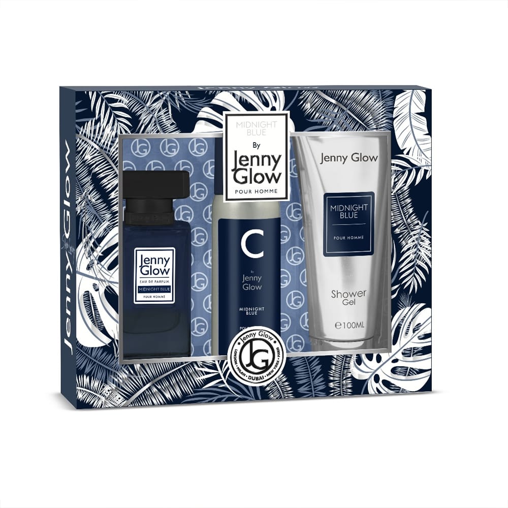 Jenny Glow Fragrance Set Jenny Glow Midnight Blue Pour Homme Gift Set