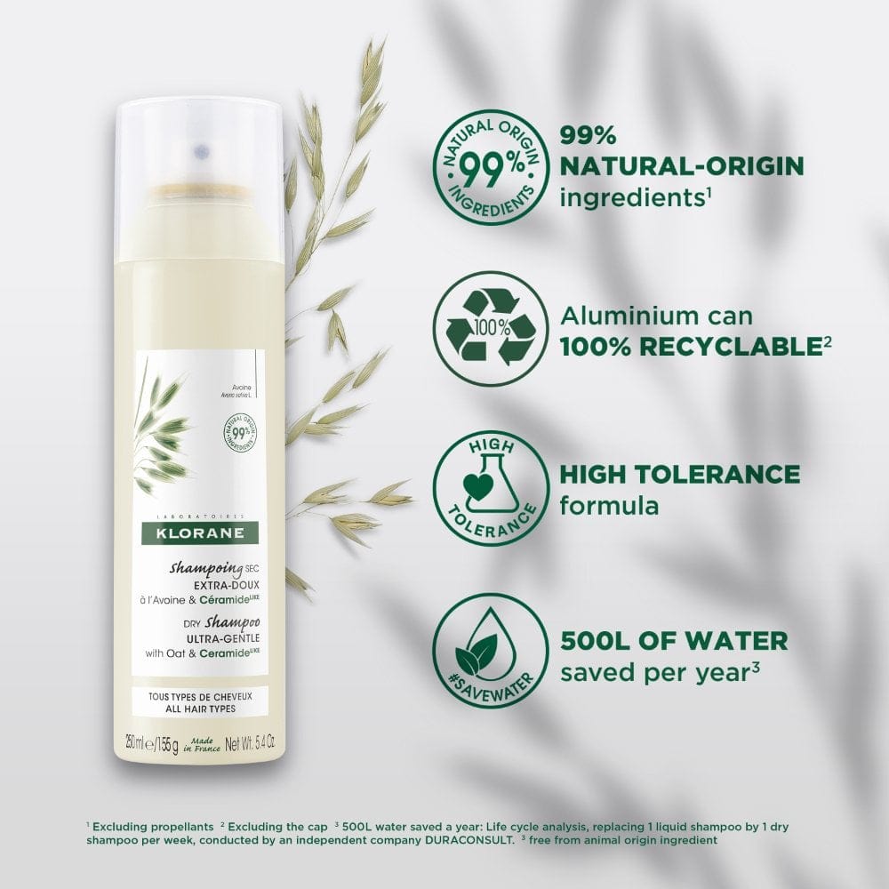 Klorane Dry Shampoo Klorane Extra Gentle Dry Shampoo For All Hair types 250ml