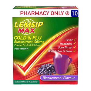 You added <b><u>Lemsip Max Cold & Flu Blackcurrant 10pack</u></b> to your cart.