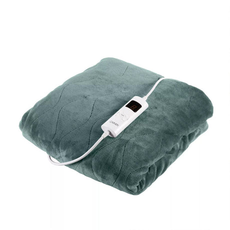 Carmen Electric Blanket Luxury Heated Blanket Grey