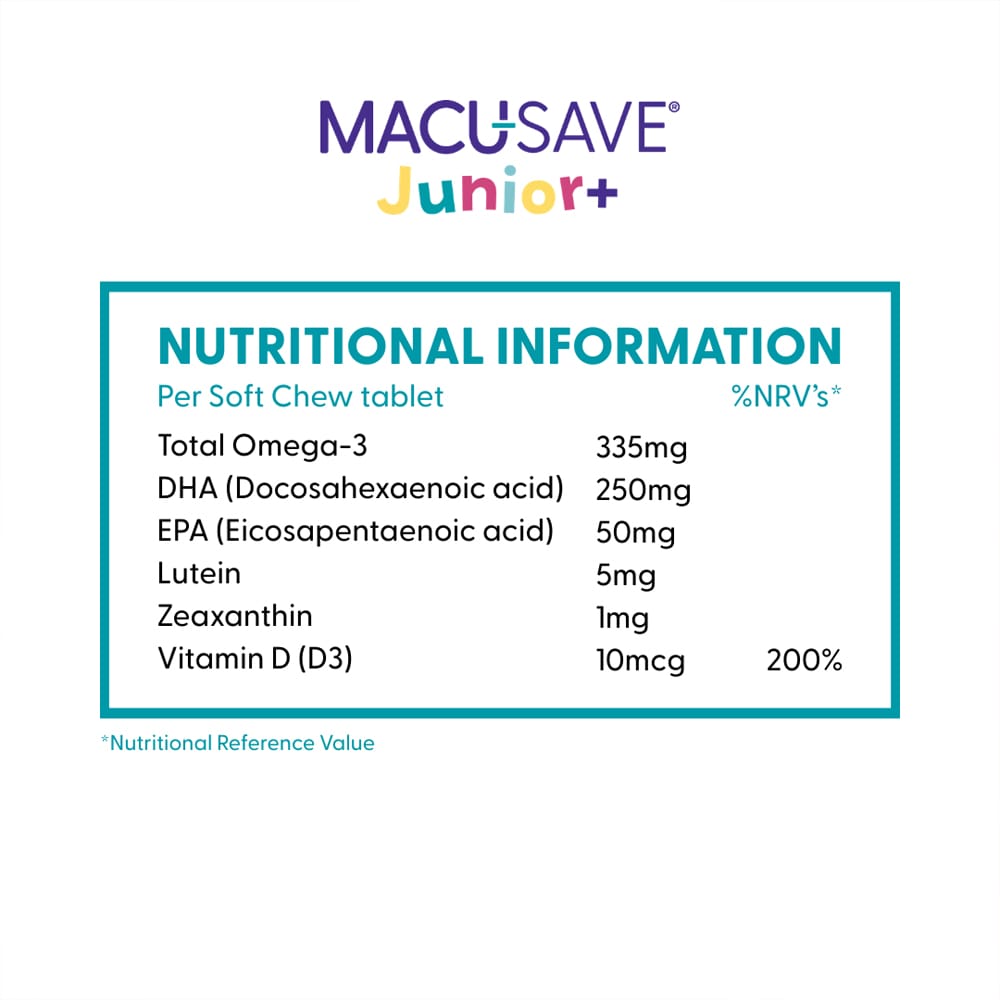 Macusave Vitamins & Supplements Macu-Save Junior+ Eye Health Soft Chews