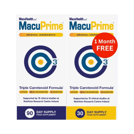 Macuprime Vitamins & Supplements 90 Capsules + Free 30 Day Supply MacuPrime Original