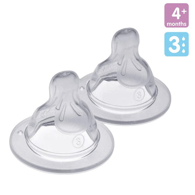 Mam Teats MAM Silicone Baby Bottle Teats Fast Flow - 2 Pack - Size 3