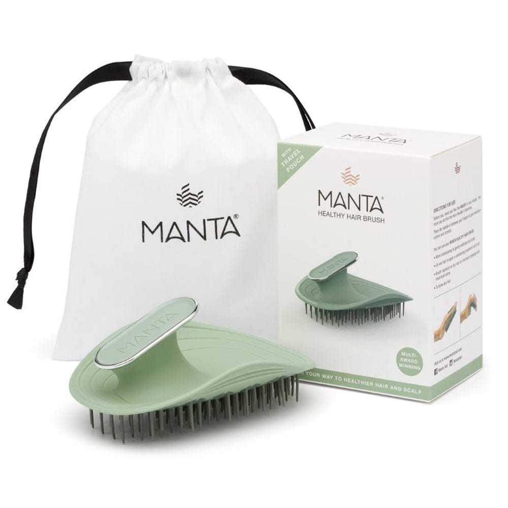 Manta Scalp Brush Manta Healthy Hair & Scalp Brush With Travel Pouch