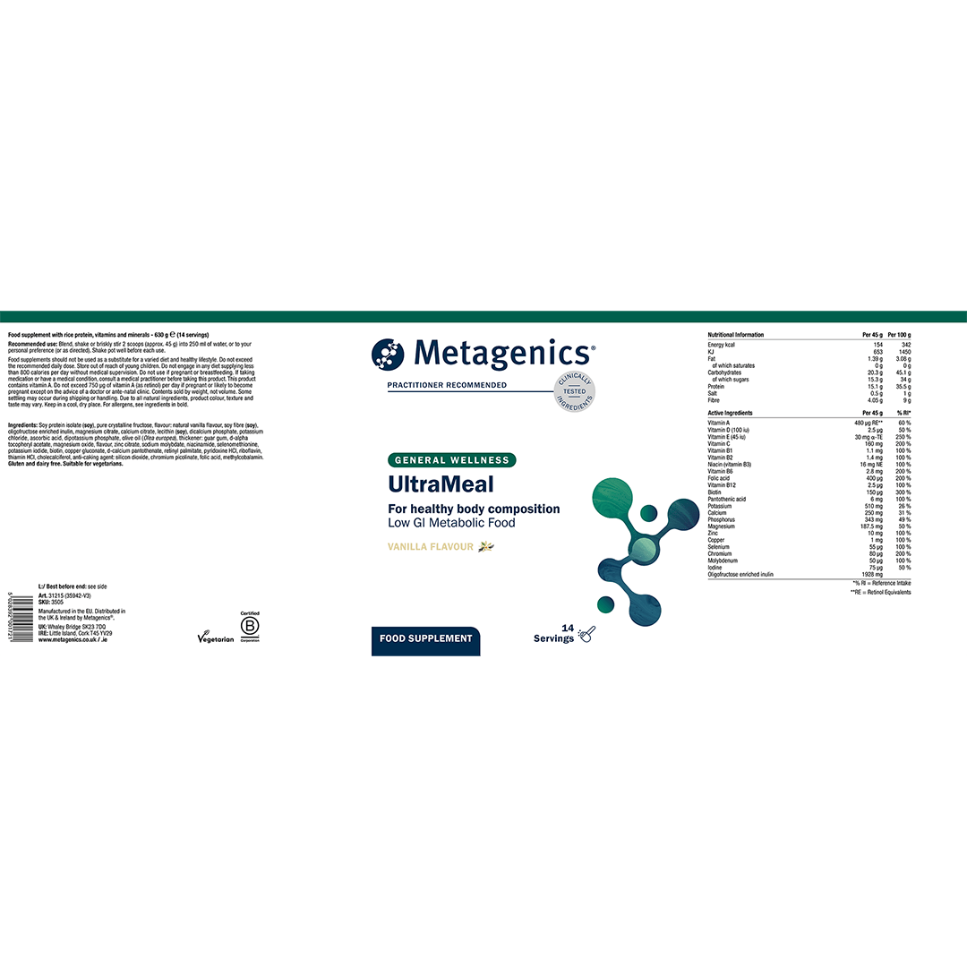Metagenics Vitamins & Supplements Metagenics UltraMeal™ Vanilla 14 Servings