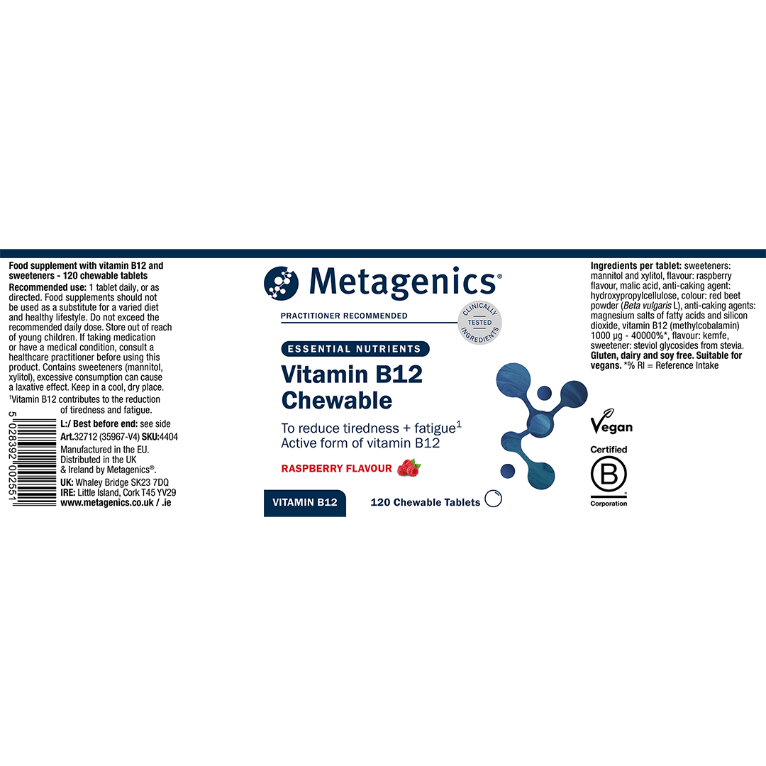 Metagenics Vitamins & Supplements Metagenics Vitamin B12 Chewable Tablets