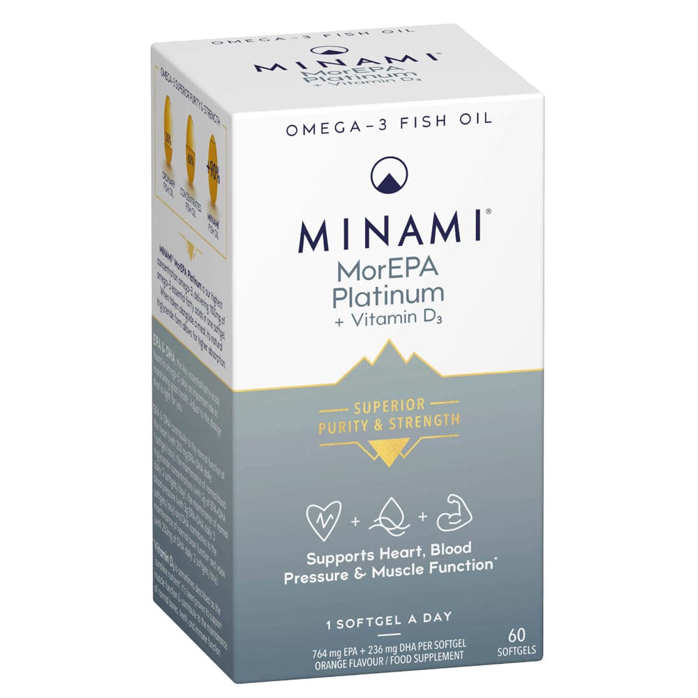 Minami Vitamins & Supplements Minami MorEPA Platinum Smart Fats + D3 60 Softgels Meaghers Pharmacy