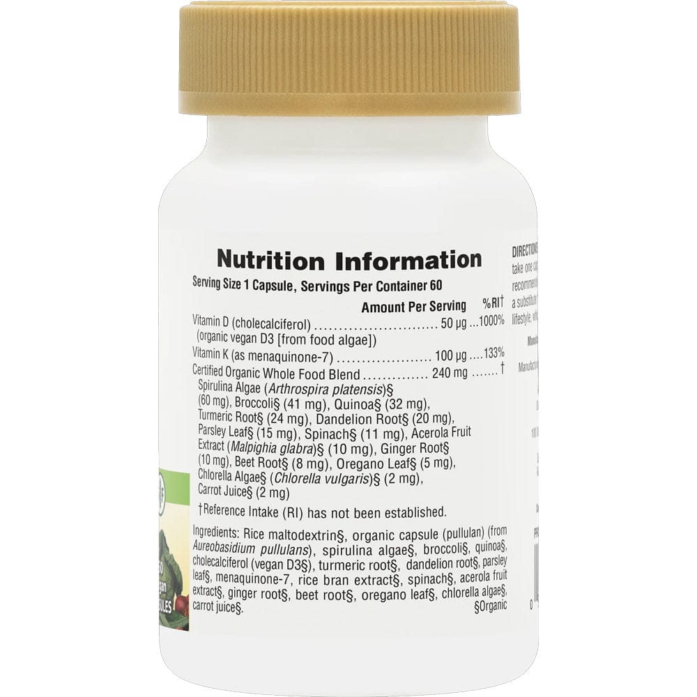 Nature's Plus Vitamins & Supplements Natures Plus Source Of Life Garden Vitamins D3 & K2 60 Capsules