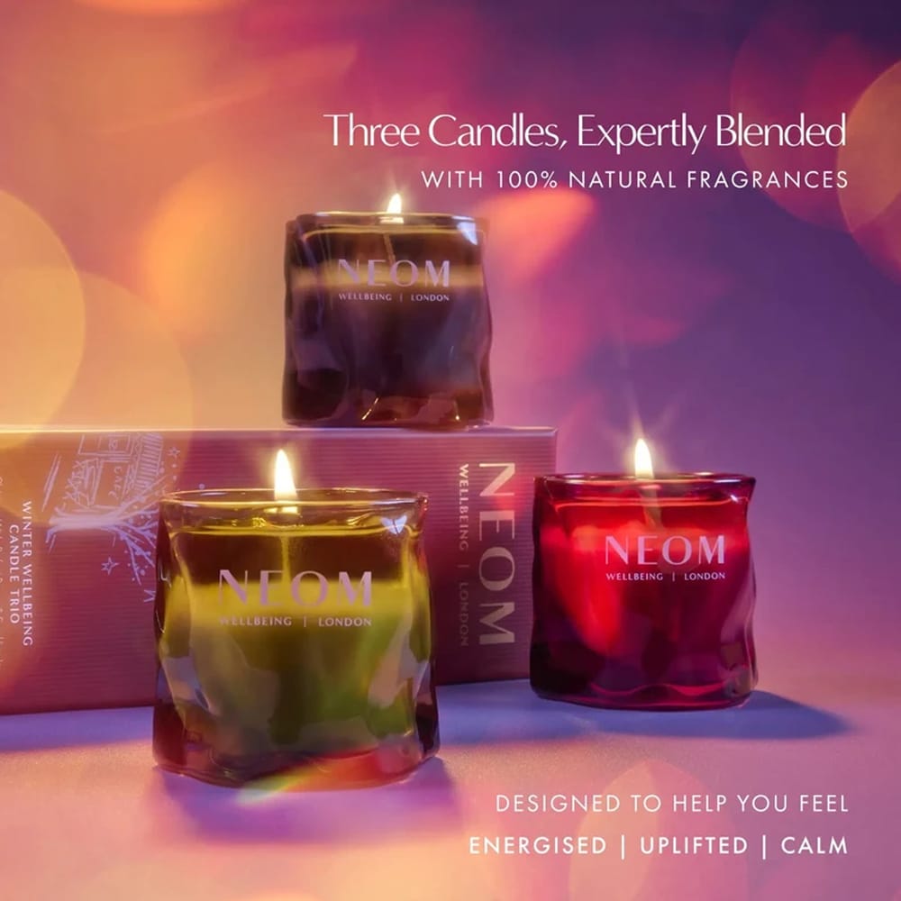 NEOM Candle Set NEOM Winter Wellbeing Candle Trio