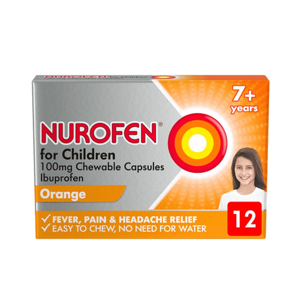 Meaghers Pharmacy Childrens Medicine Nurofen Children 100mg Soft Chewable Capsules 12s