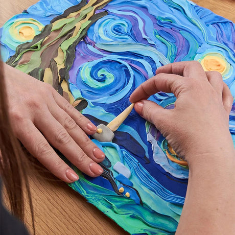 Baby Republic Arts & Crafts OKTO DIY 3D Clay Painting Creative Kit - Starry Night