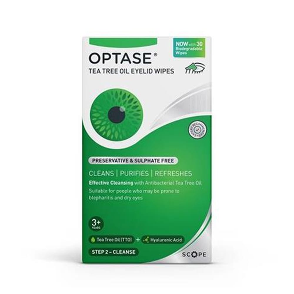 Optase Eyelid Wipes Optase Tea Tree Oil Eyelid Wipes 30 Pack