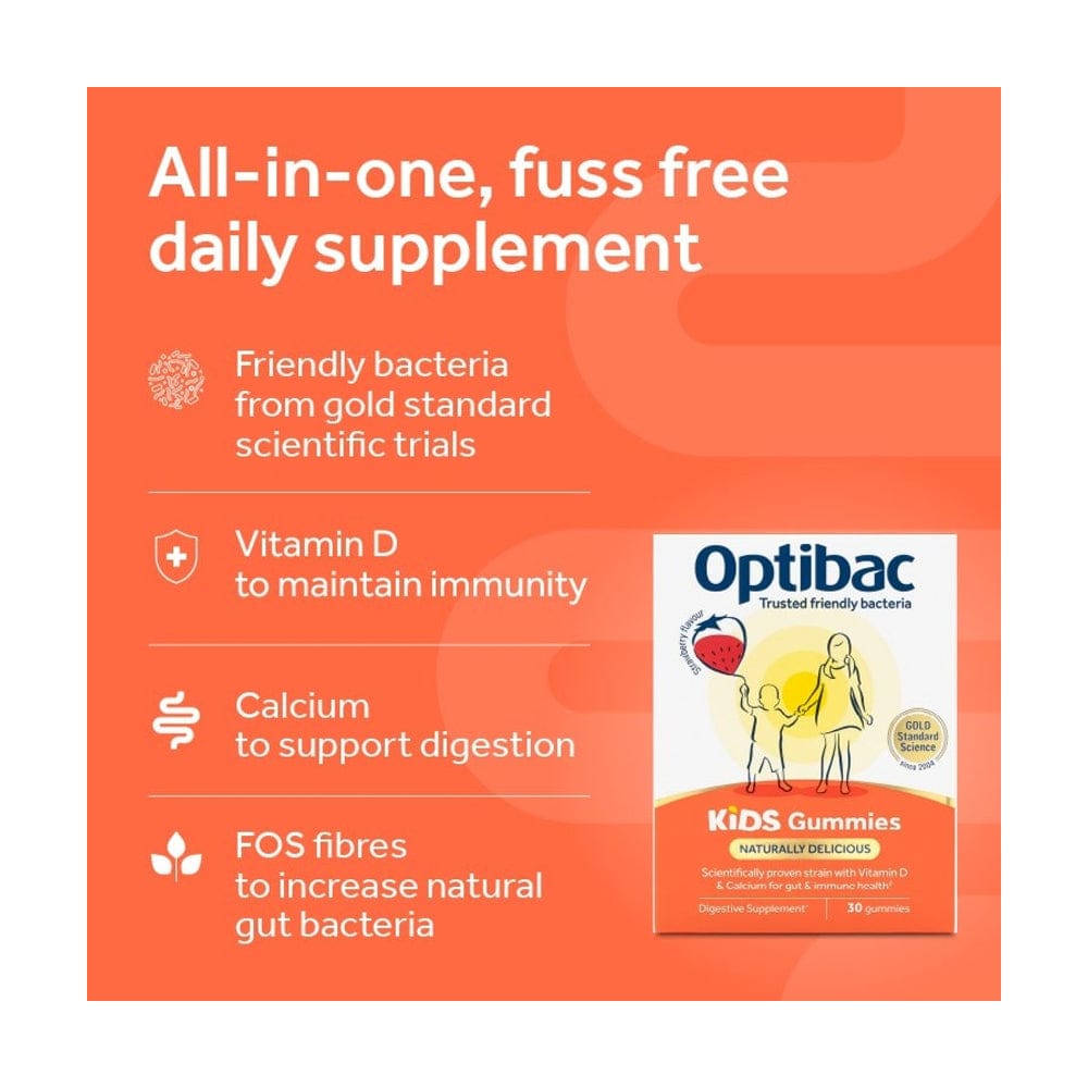 Optibac Vitamins & Supplements Optibac Probiotics Strawberry Kids Gummies