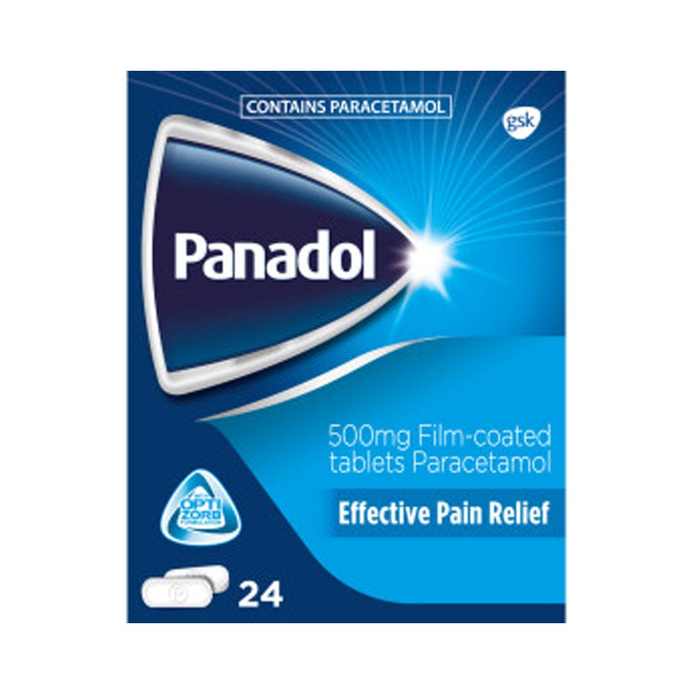 Meaghers Pharmacy Paracetamol Panadol 500mg Film-Coated Tablets 24 Pack