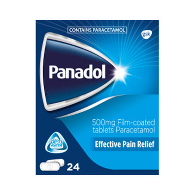 Meaghers Pharmacy Paracetamol Panadol 500mg Film-Coated Tablets 24 Pack