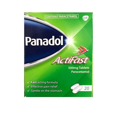 Meaghers Pharmacy Pain Relief Panadol ActiFast 500mg 20 Tablets