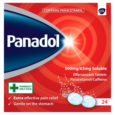 Meaghers Pharmacy Paracetamol Panadol Extra Soluble Effervescent Tablets 24's